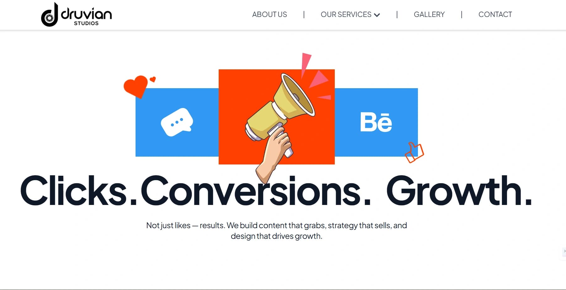 Studio Website screenshot 2