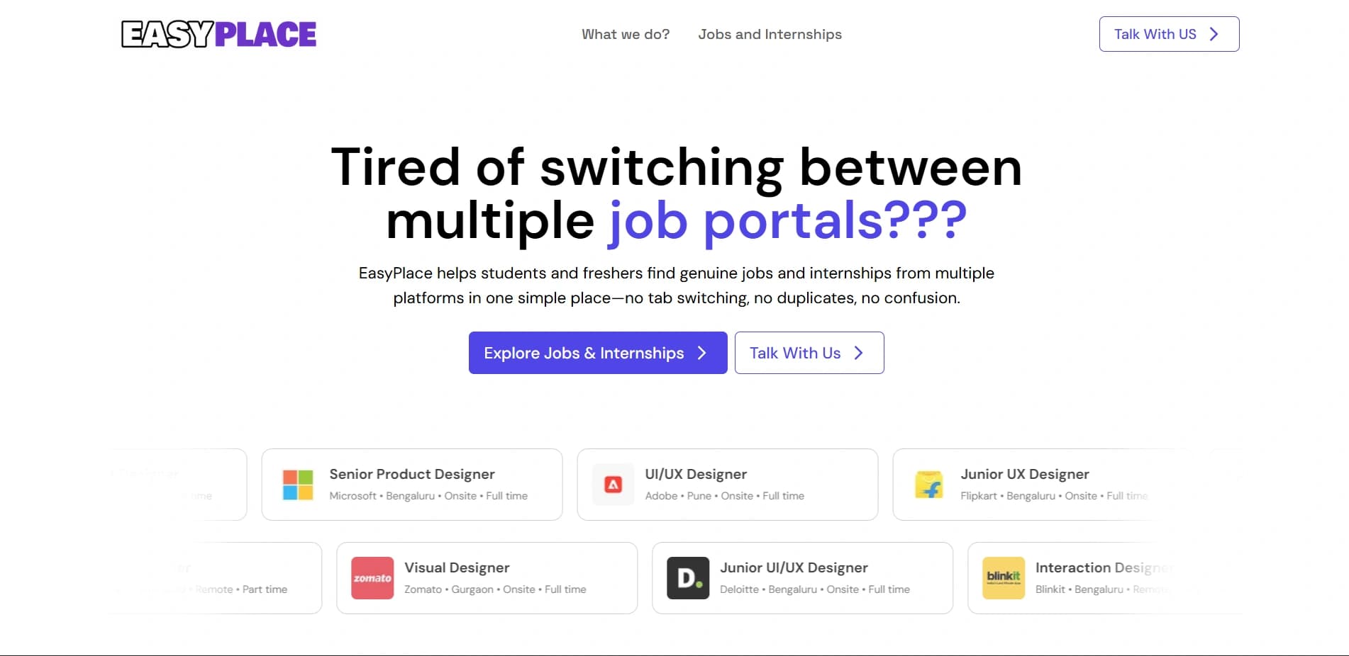 EasyPlace – Job Search Platform for Freshers screenshot