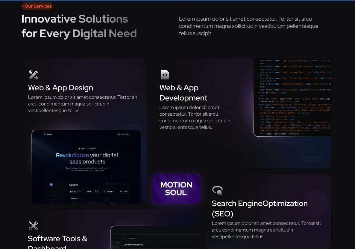 MotionSoul Website screenshot 3